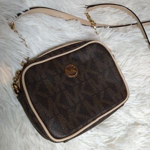 Michael kors cross body brown purse